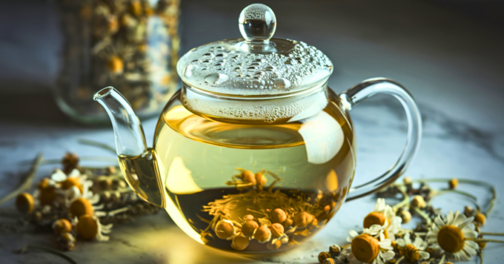 カモミールのハーブティー