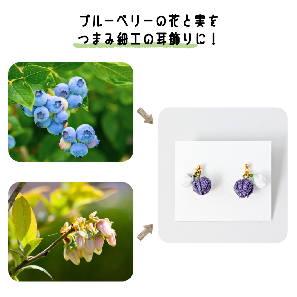 商品写真「こびとの農園の作品」ブルーベリーの耳飾り