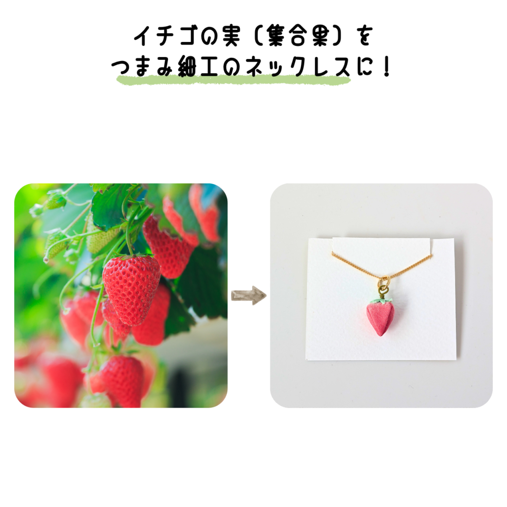 商品写真「こびとの農園の作品」イチゴ(美濃娘)のネックレス(ペンダント)