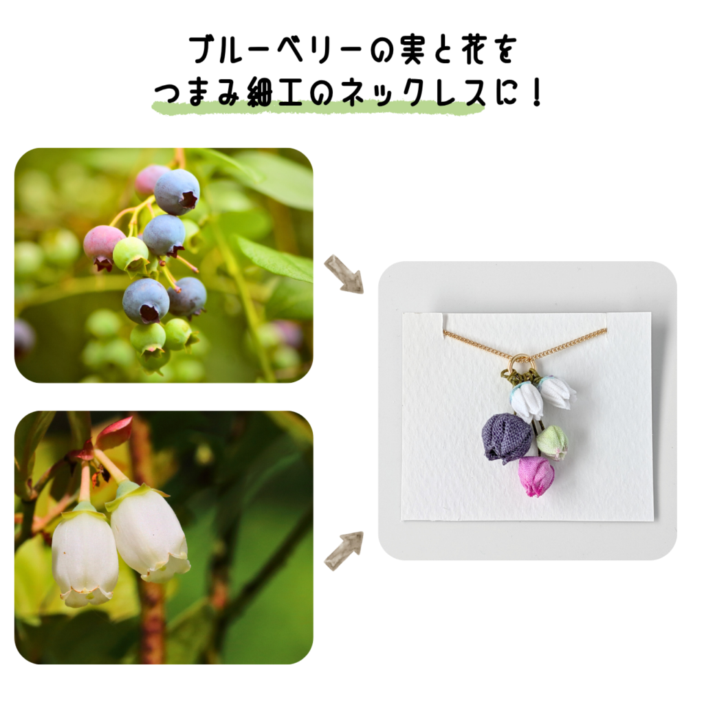 商品写真「こびとの農園の作品」ブルーベリーの実り移ろうネックレス