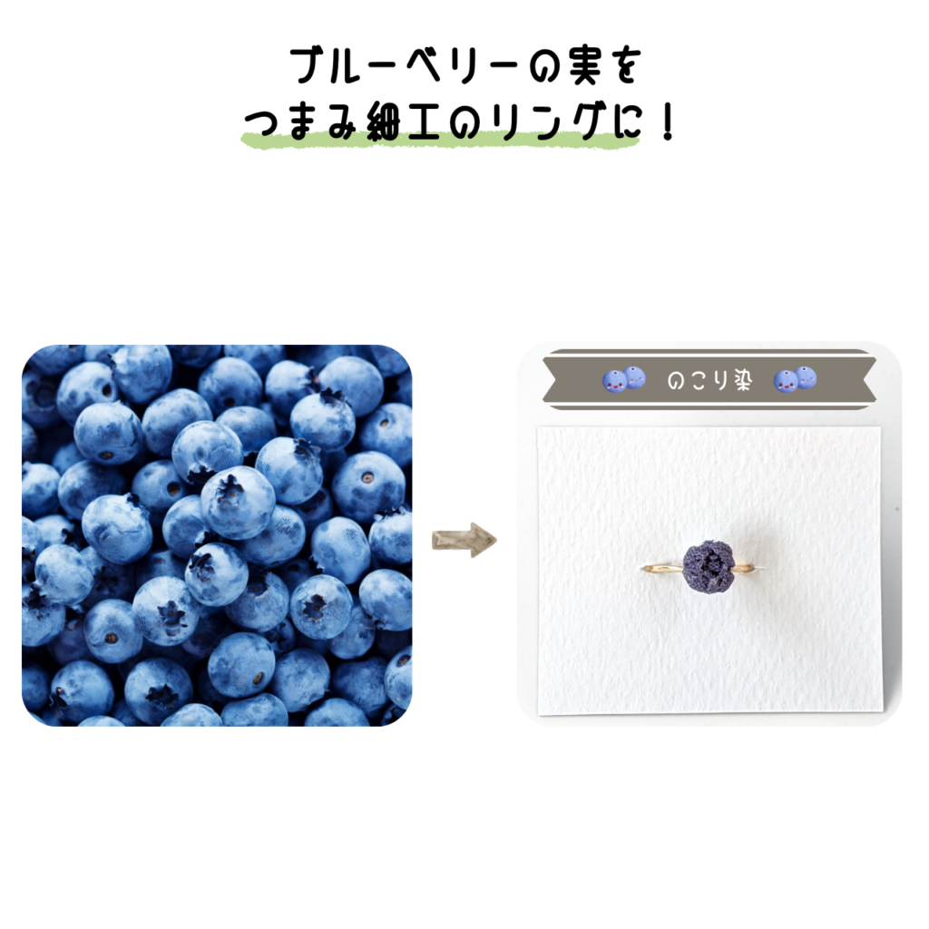 商品写真「こびとの農園の作品」ブルーベリーの1粒リング